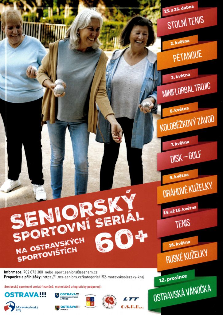 Souhrná informace k ostravskému SENIORSKÉMU SORTOVNÍMU SERIÁLU